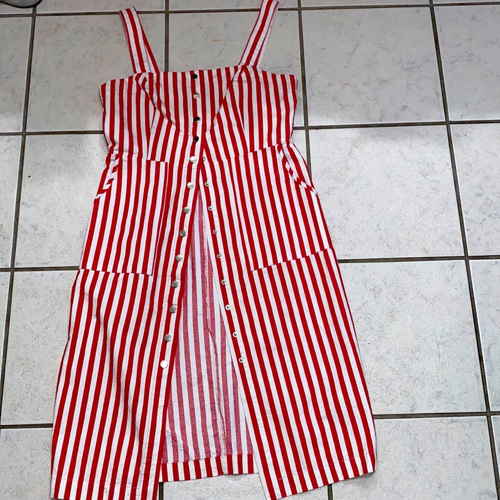 Forever 21 Red Ivory Striped